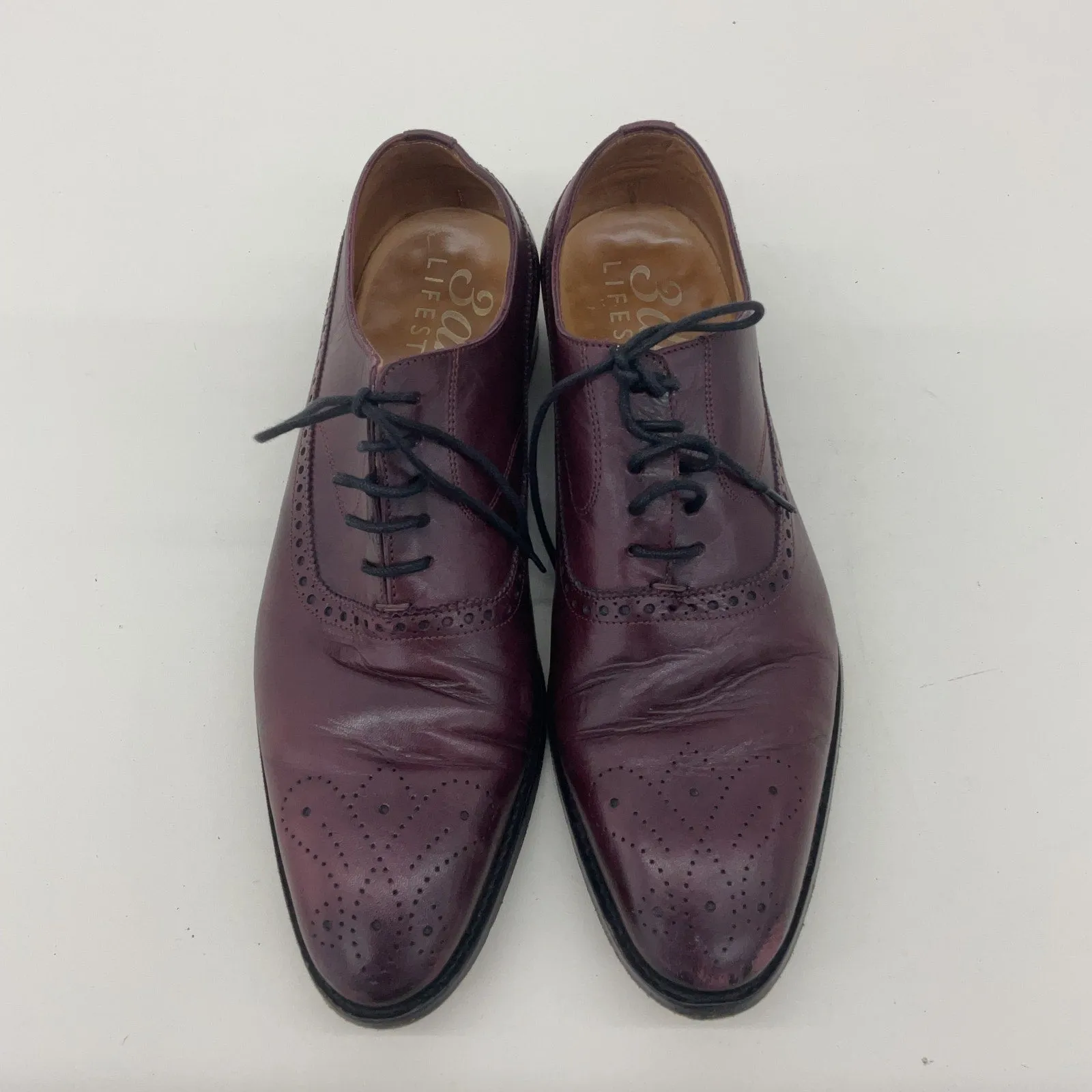 3dm Lifestyle Men's Brown Leather Brogue Dress Shoes, U.S. Size 11 U.K. 9