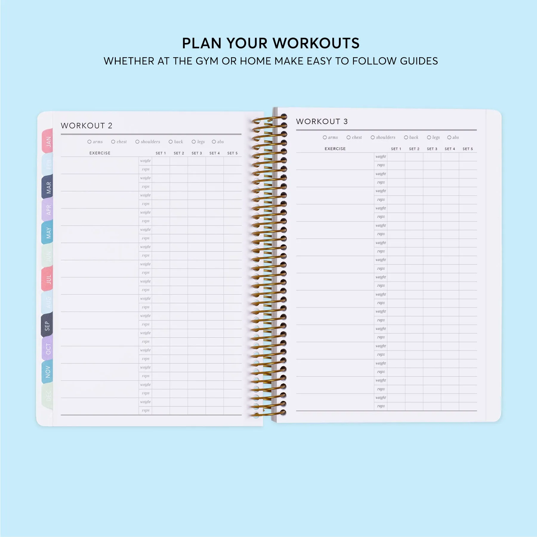 6x9 Fitness Planner - Colorful Florals Black