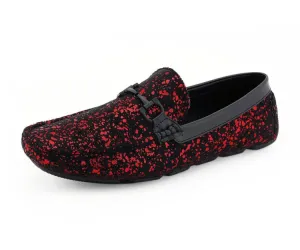 Amali Monty Crimson Elegance Men’s Vegan Loafers