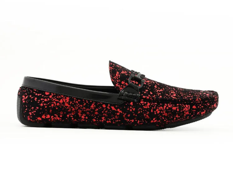 Amali Monty Crimson Elegance Men’s Vegan Loafers