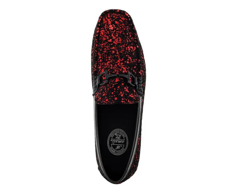 Amali Monty Crimson Elegance Men’s Vegan Loafers