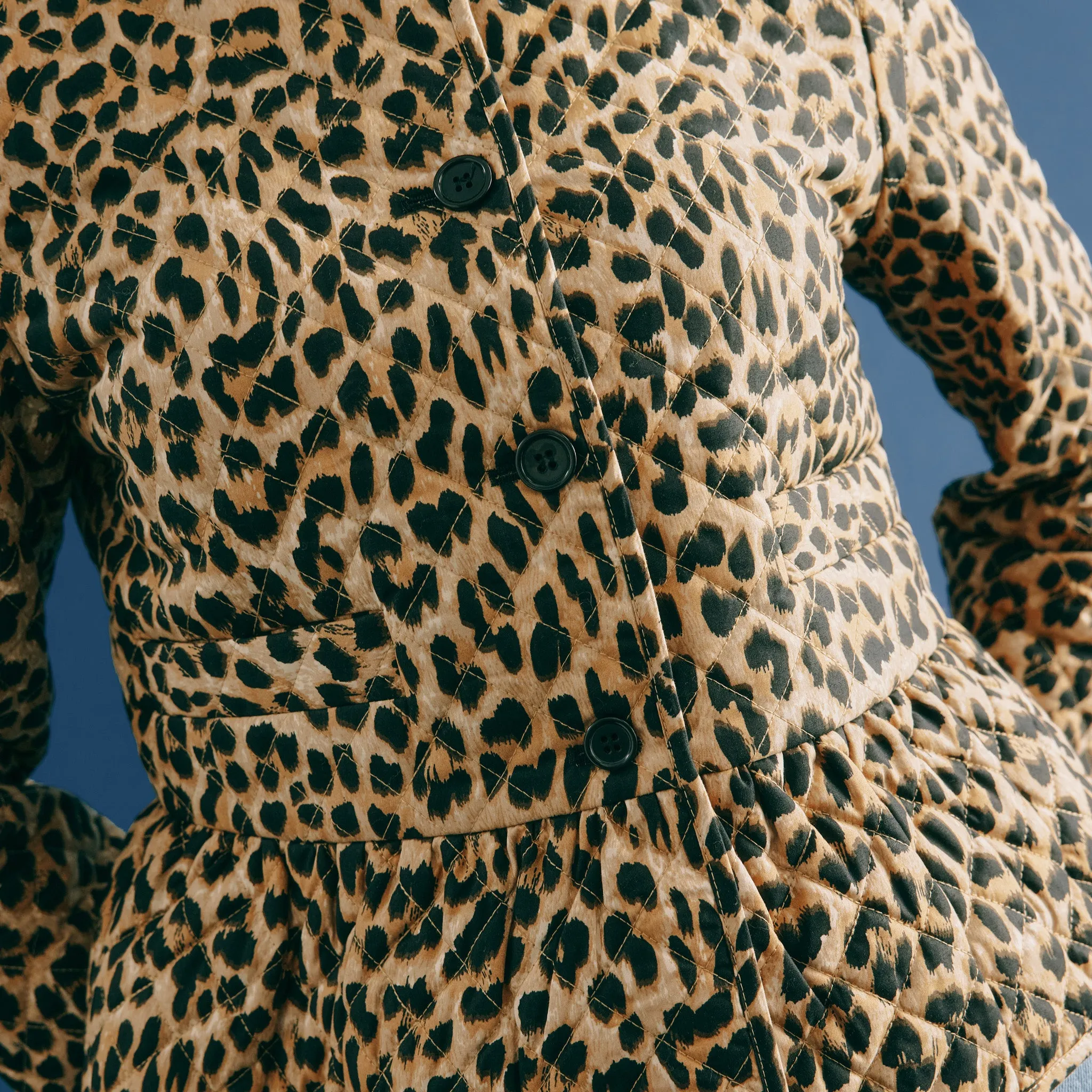 Animal Print Quilted Jacket