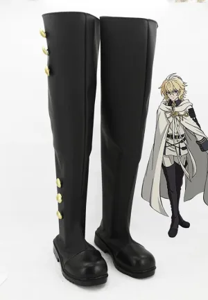 Anime Seraph of the end Ferid Bathory Cosplay Shoes Boots Custom Made for Adult Men and Women Halloween Carnival