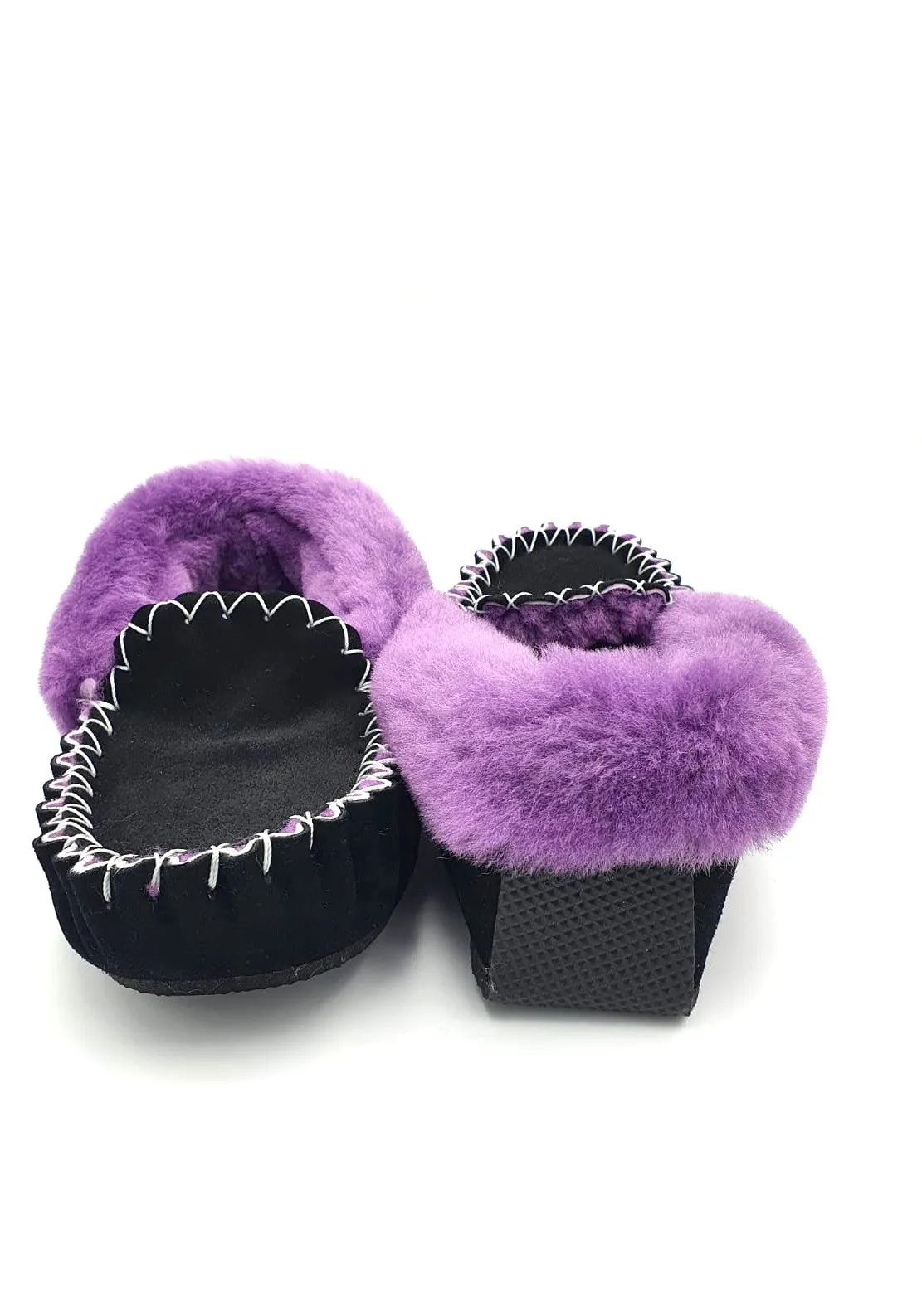 Black & Purple Moccasins