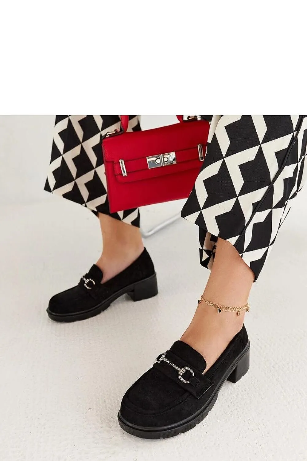 Black eco-leather moccasins Grisel