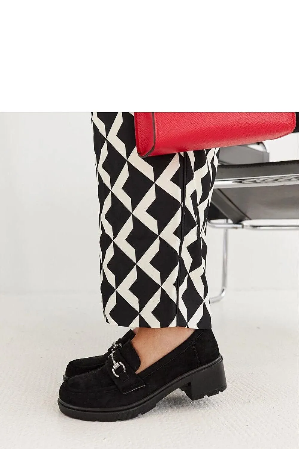 Black eco-leather moccasins Grisel