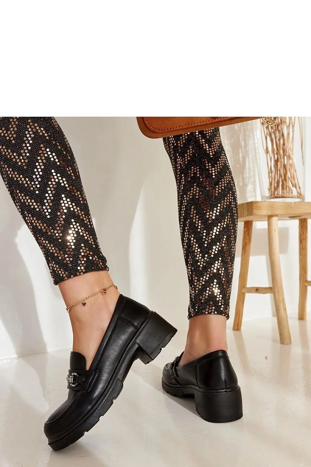 Black eco-leather moccasins Grisel