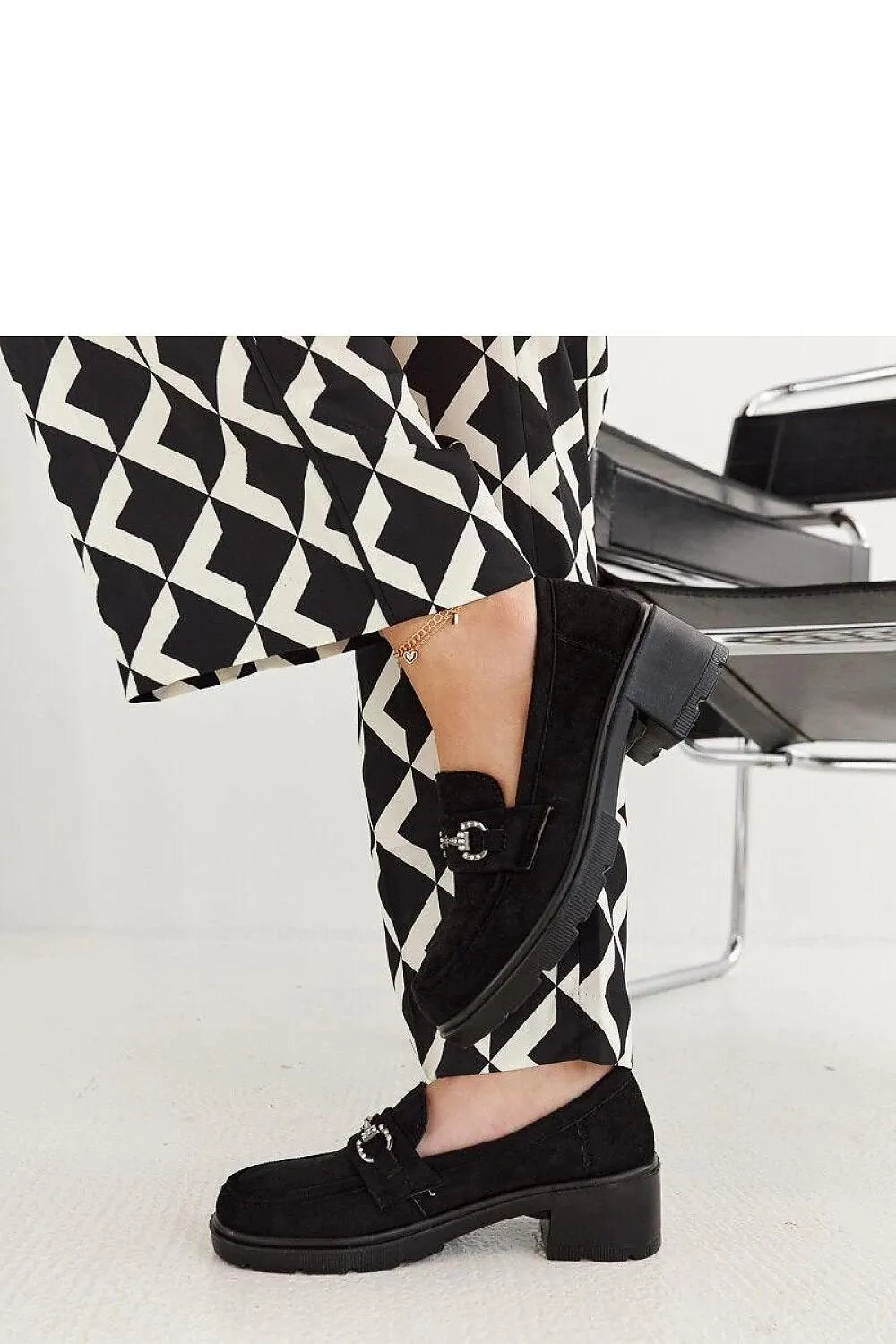 Black eco-leather moccasins Grisel