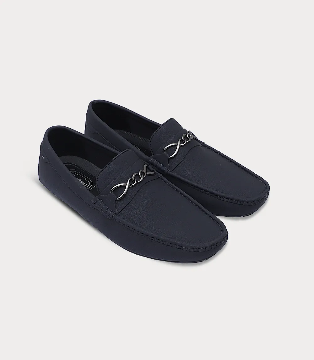 BM6787-NAVY-Men Moccasin
