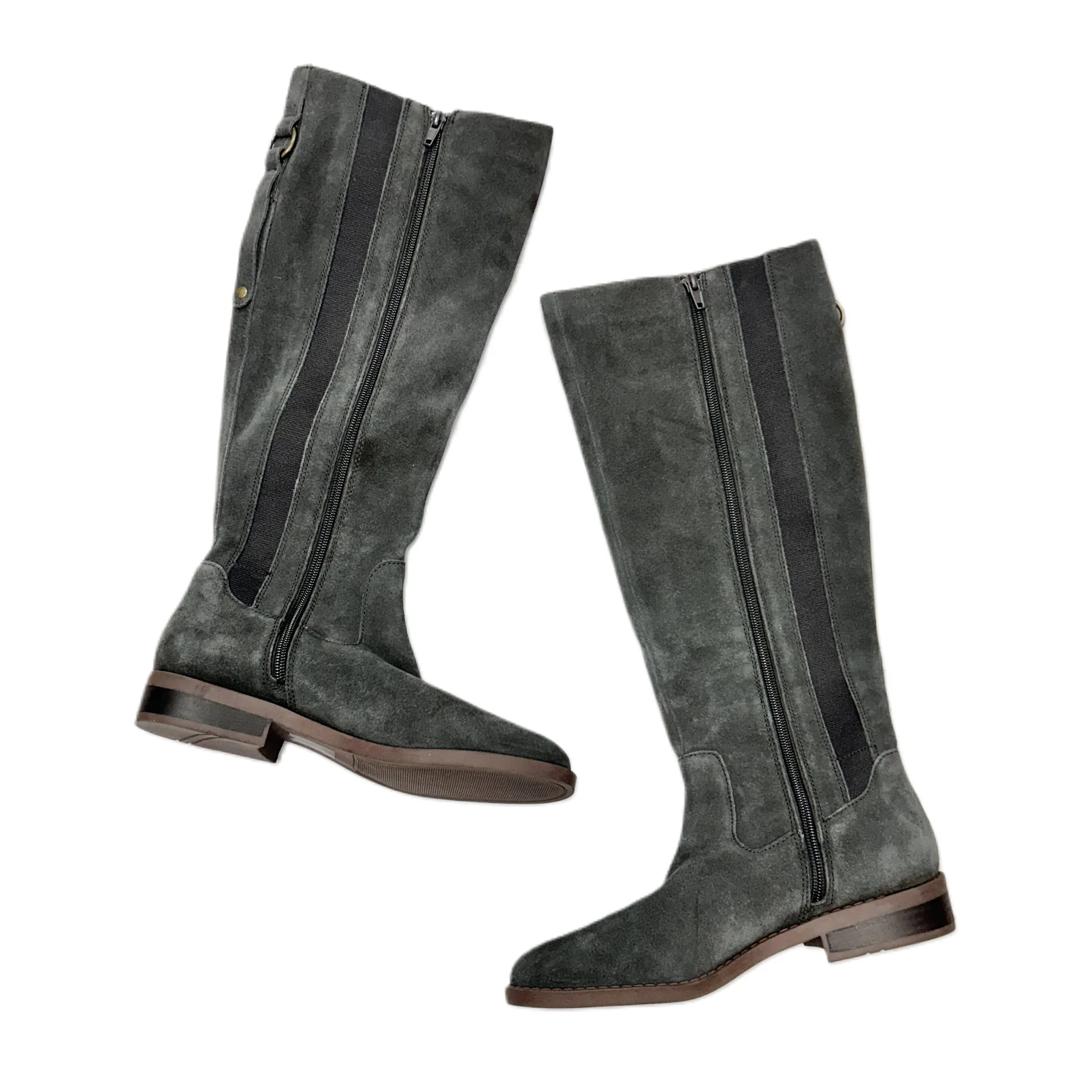 Boots Knee Flats By Market & Spruce In Grey, Size: 6.5
