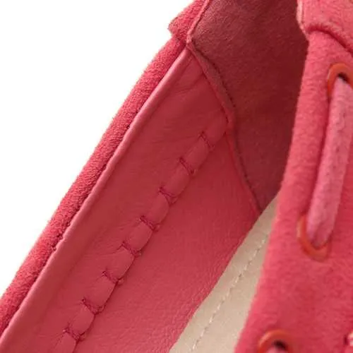 Bowknot Artificial Suede Soft Flat Loafers For Women