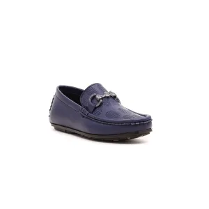 Boys Navy Formal Moccasin KD0395