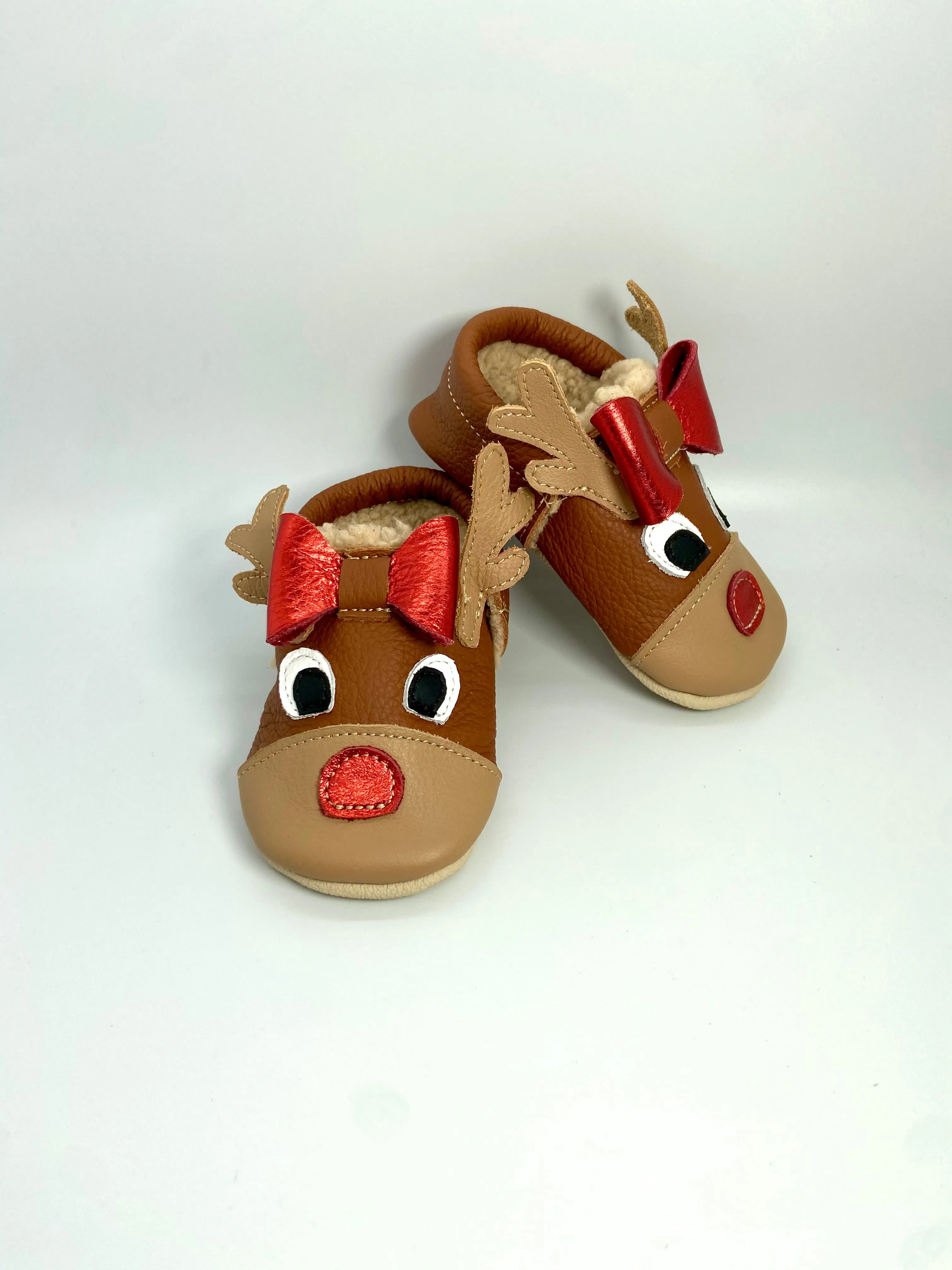 Clarice Reindeer Bow Mocs