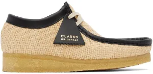 Clarks Originals Beige Raffia Wallabee Lace-Ups