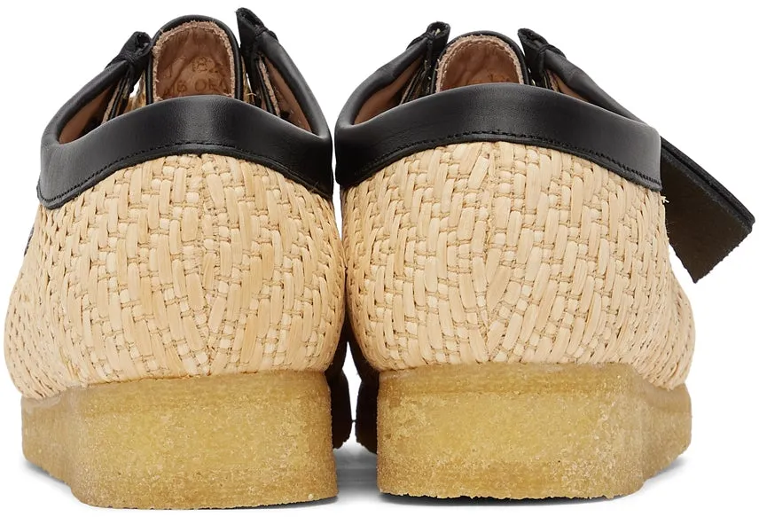 Clarks Originals Beige Raffia Wallabee Lace-Ups