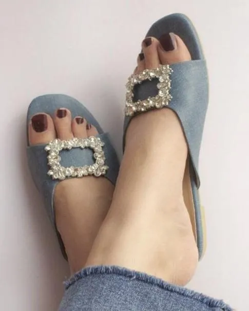 Denim Printed Brooch Slides