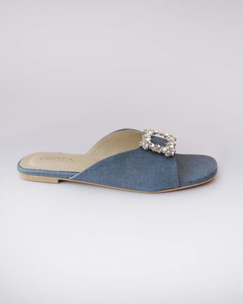 Denim Printed Brooch Slides