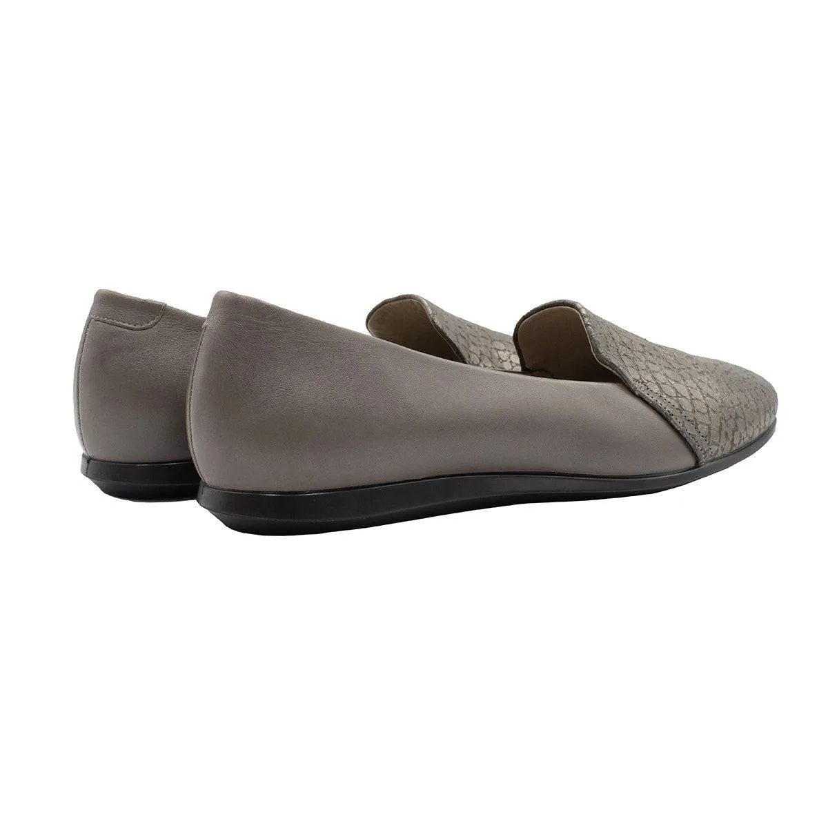 Ecco Touch 2.0 Scale Ballerinas Leather Grey Colour For Women