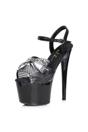 Ellie 709-VAMP 7" Rhinestone Bow Sandal