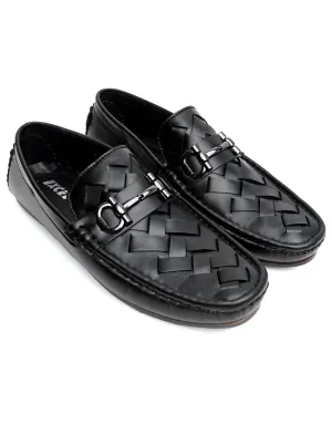 EX-8013-Black-Men Driving Moccasins