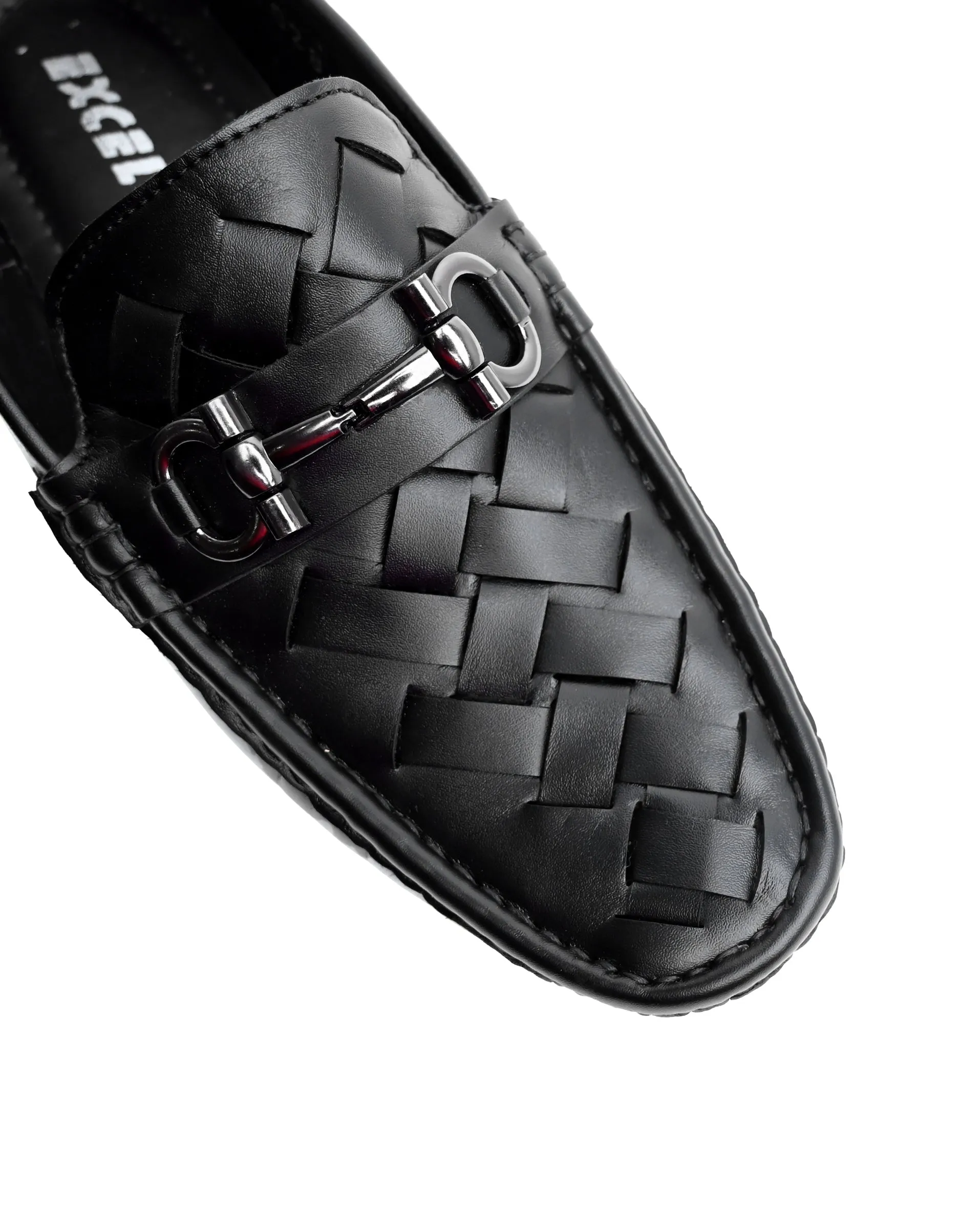 EX-8013-Black-Men Driving Moccasins