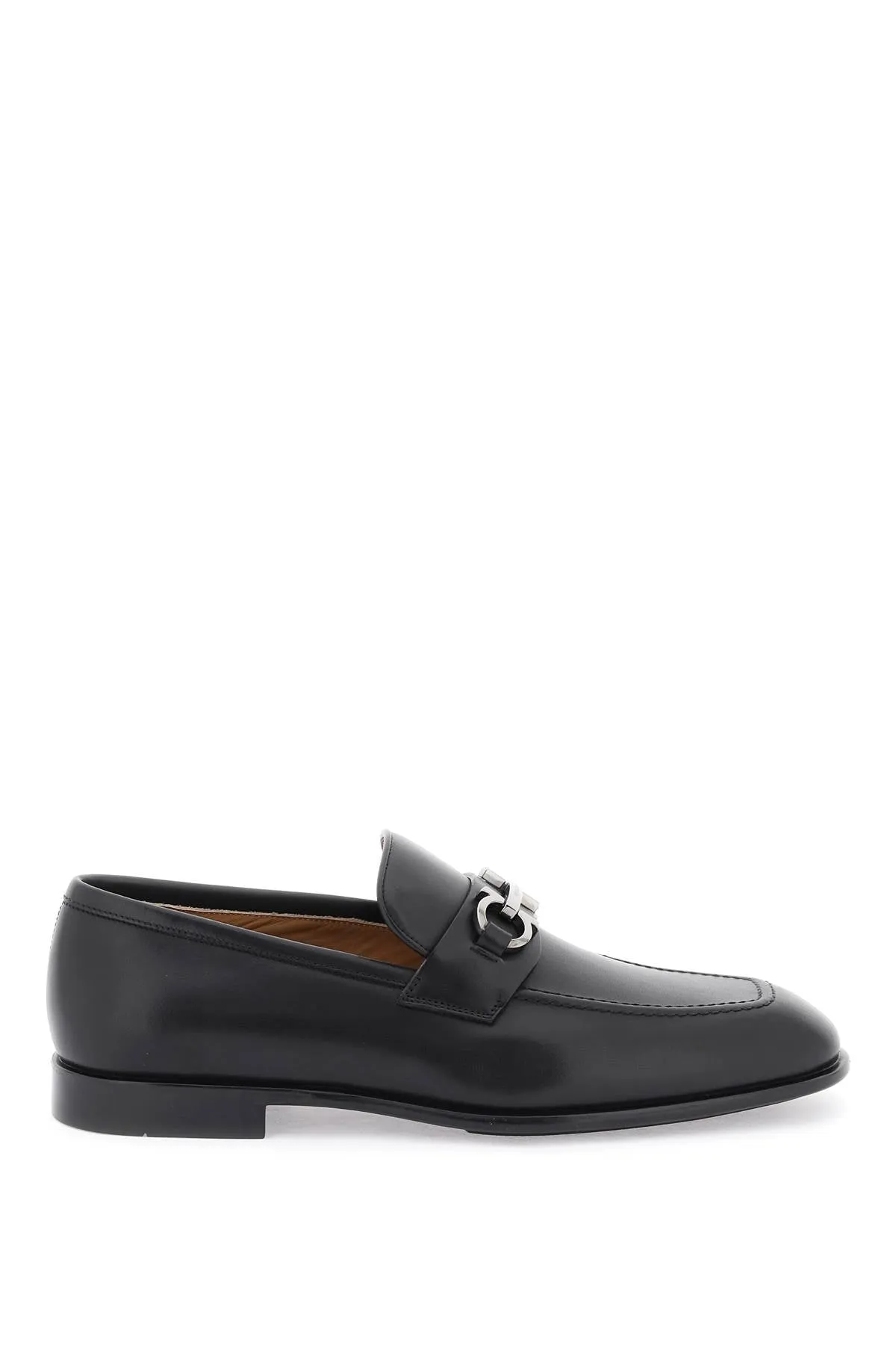 Ferragamo Elegant Black Leather Loafers