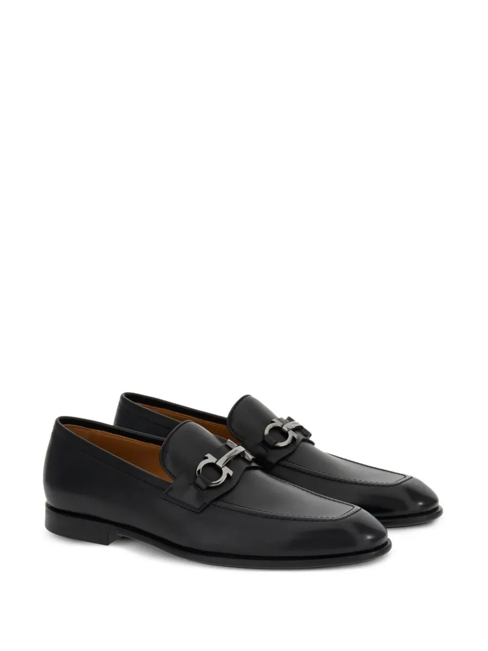 Ferragamo Elegant Black Leather Loafers