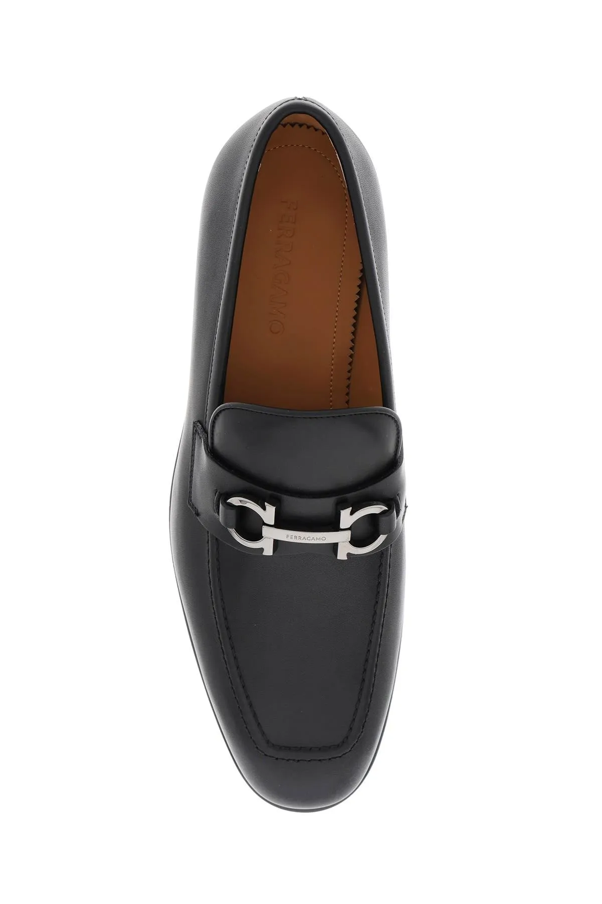 Ferragamo Elegant Black Leather Loafers