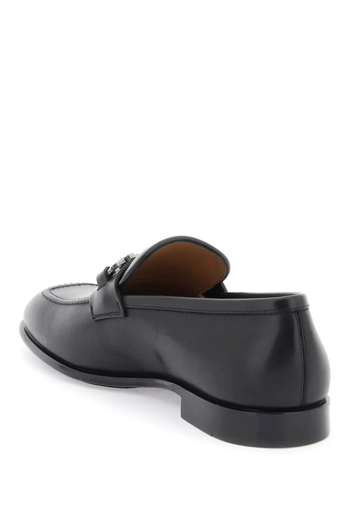 Ferragamo Elegant Black Leather Loafers