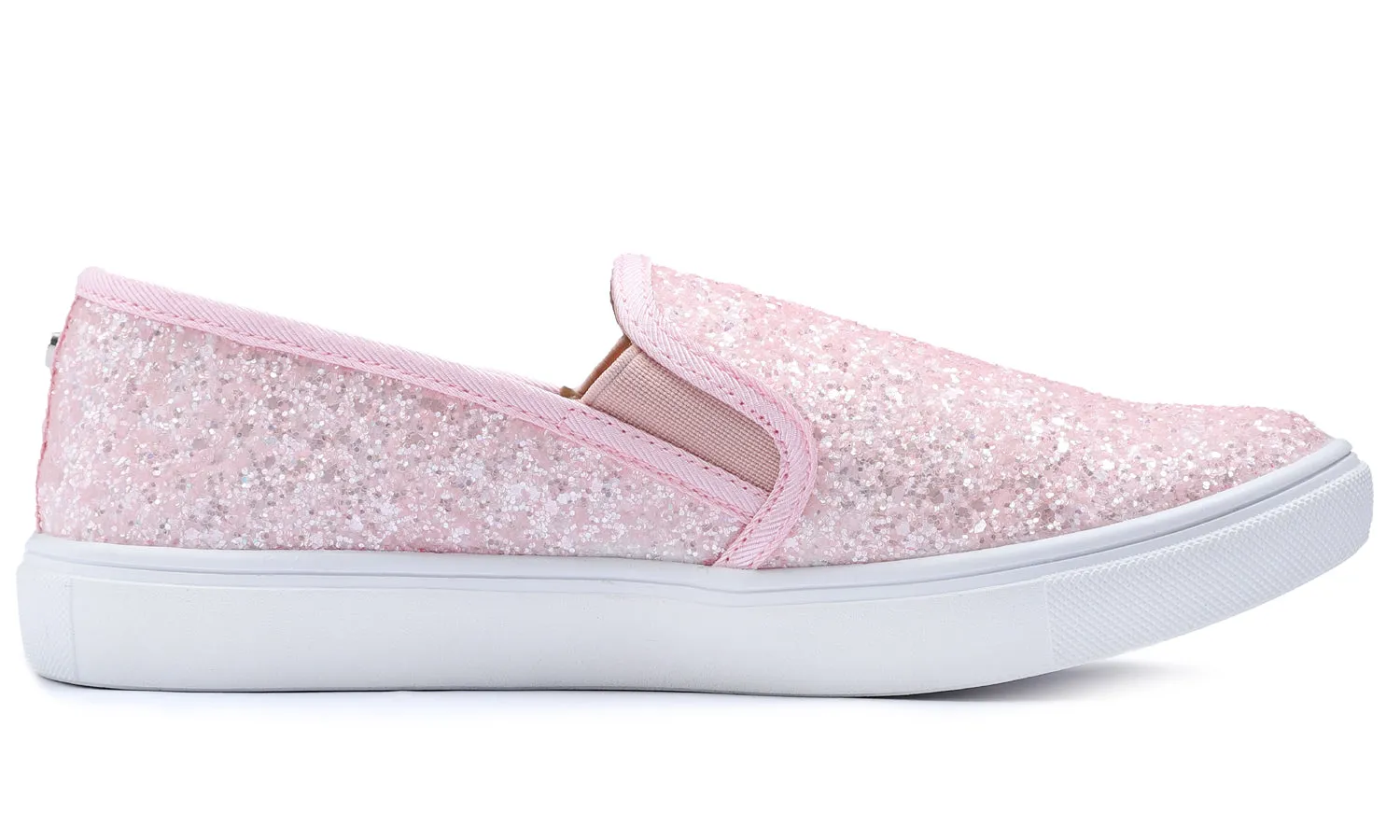 Feversole Women's Fashion Slip-On Sneaker Casual Flat Loafers Shiny Glitter