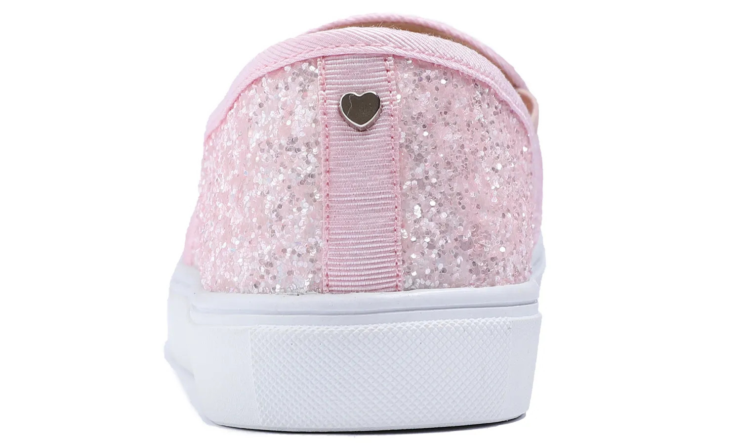 Feversole Women's Fashion Slip-On Sneaker Casual Flat Loafers Shiny Glitter