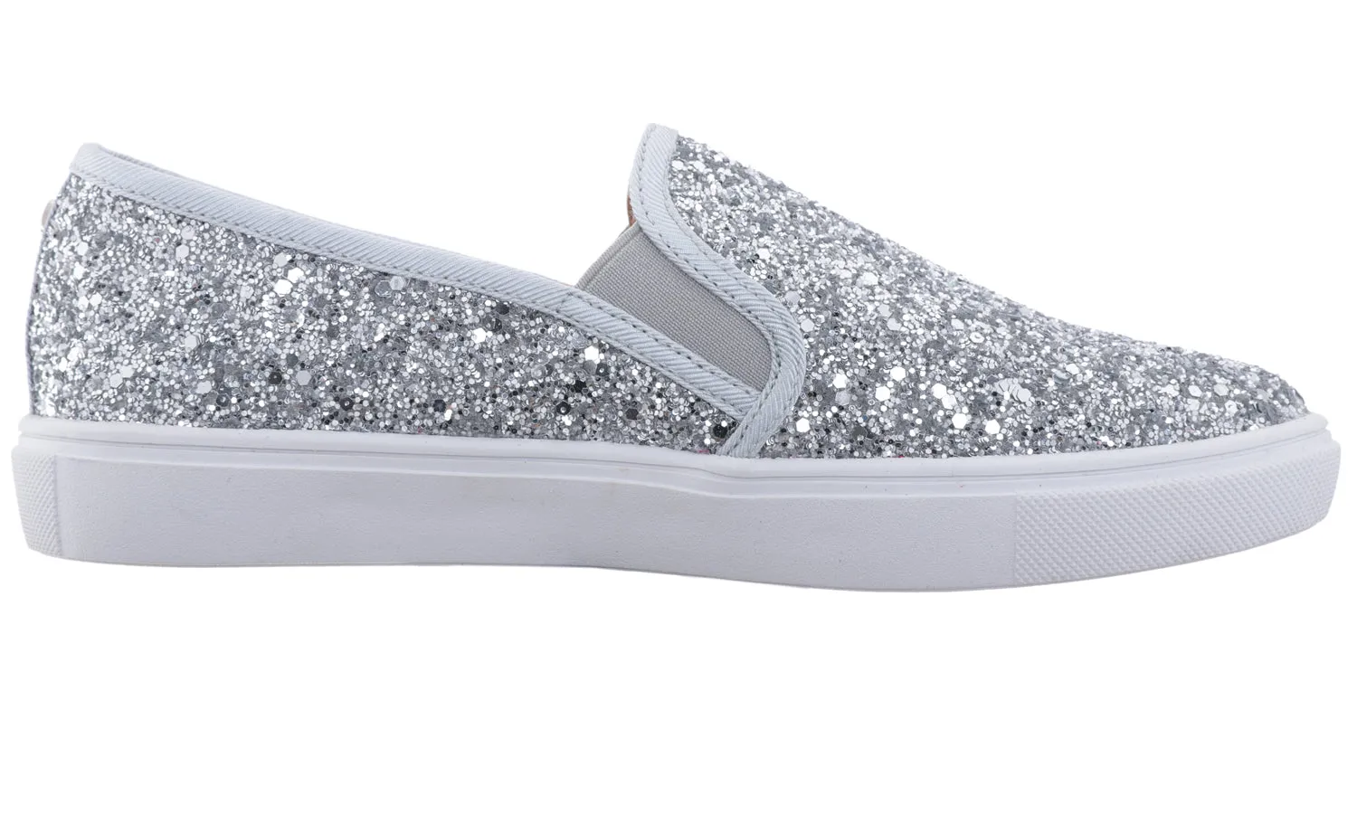 Feversole Women's Fashion Slip-On Sneaker Casual Flat Loafers Shiny Glitter