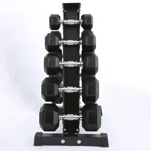 Fitness Hexagonal Rubberized Fixed Dumbbell