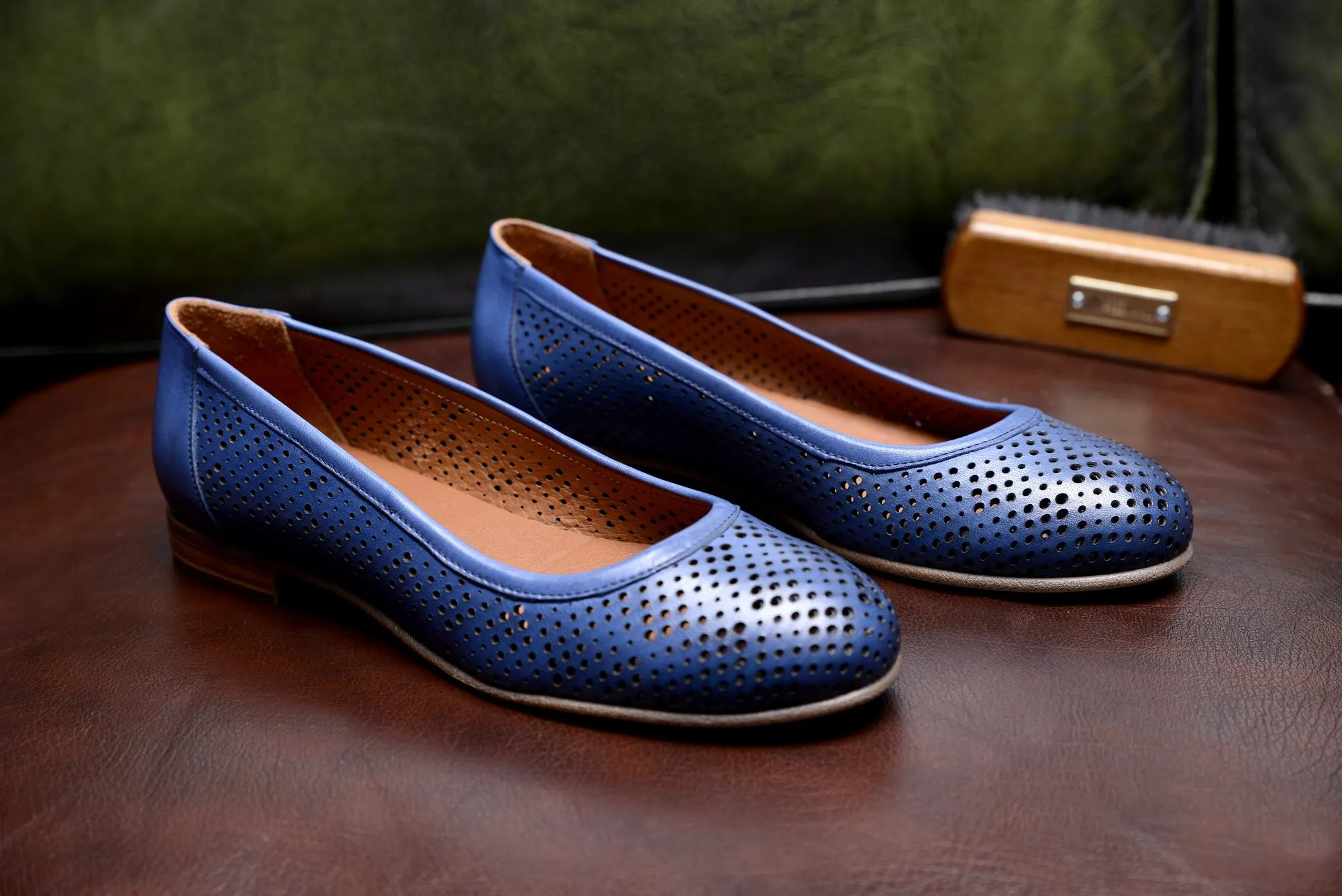 FOOT FEDERATION OPENWORK FLAT WOMEN'S SHOE BLUE