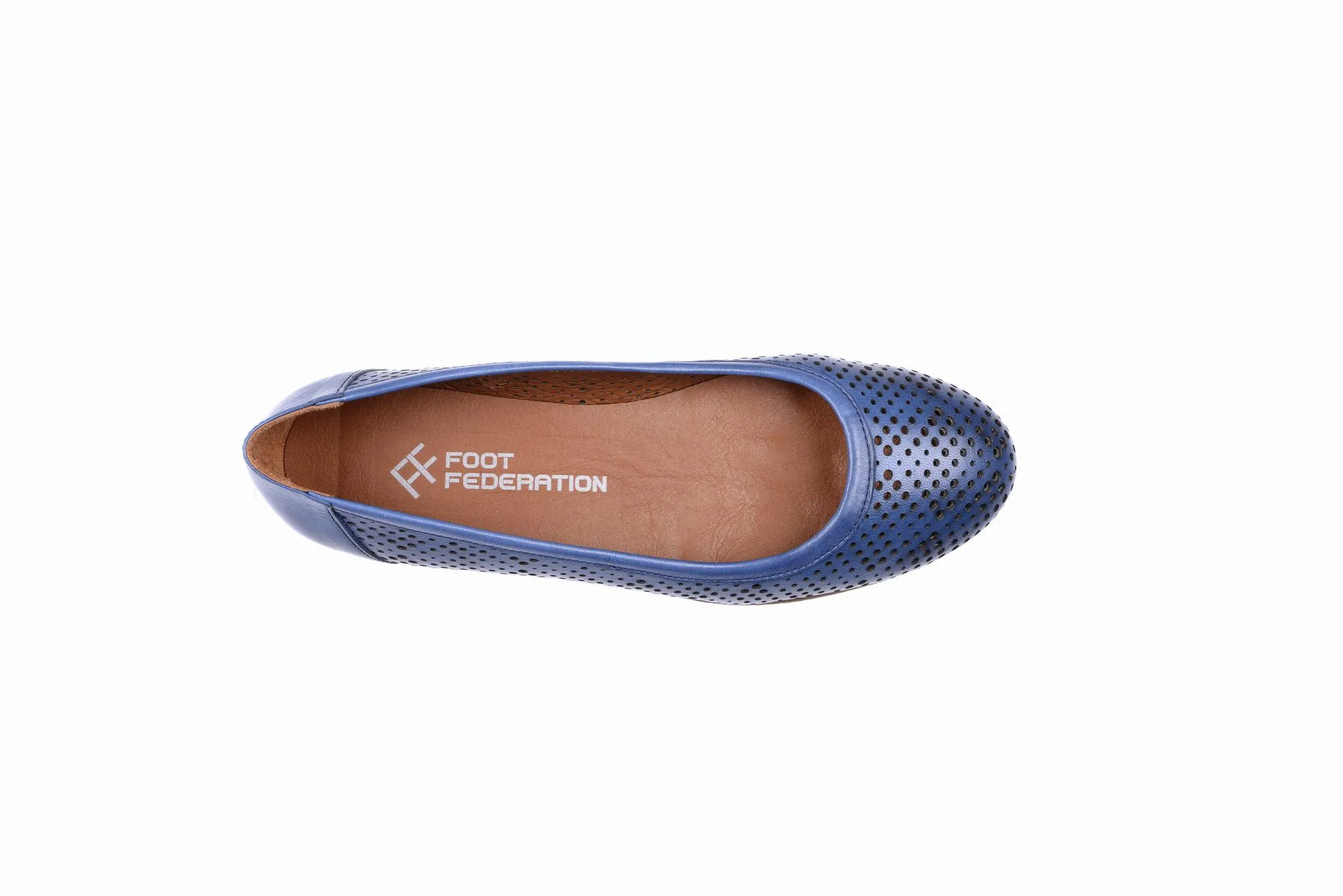 FOOT FEDERATION OPENWORK FLAT WOMEN'S SHOE BLUE