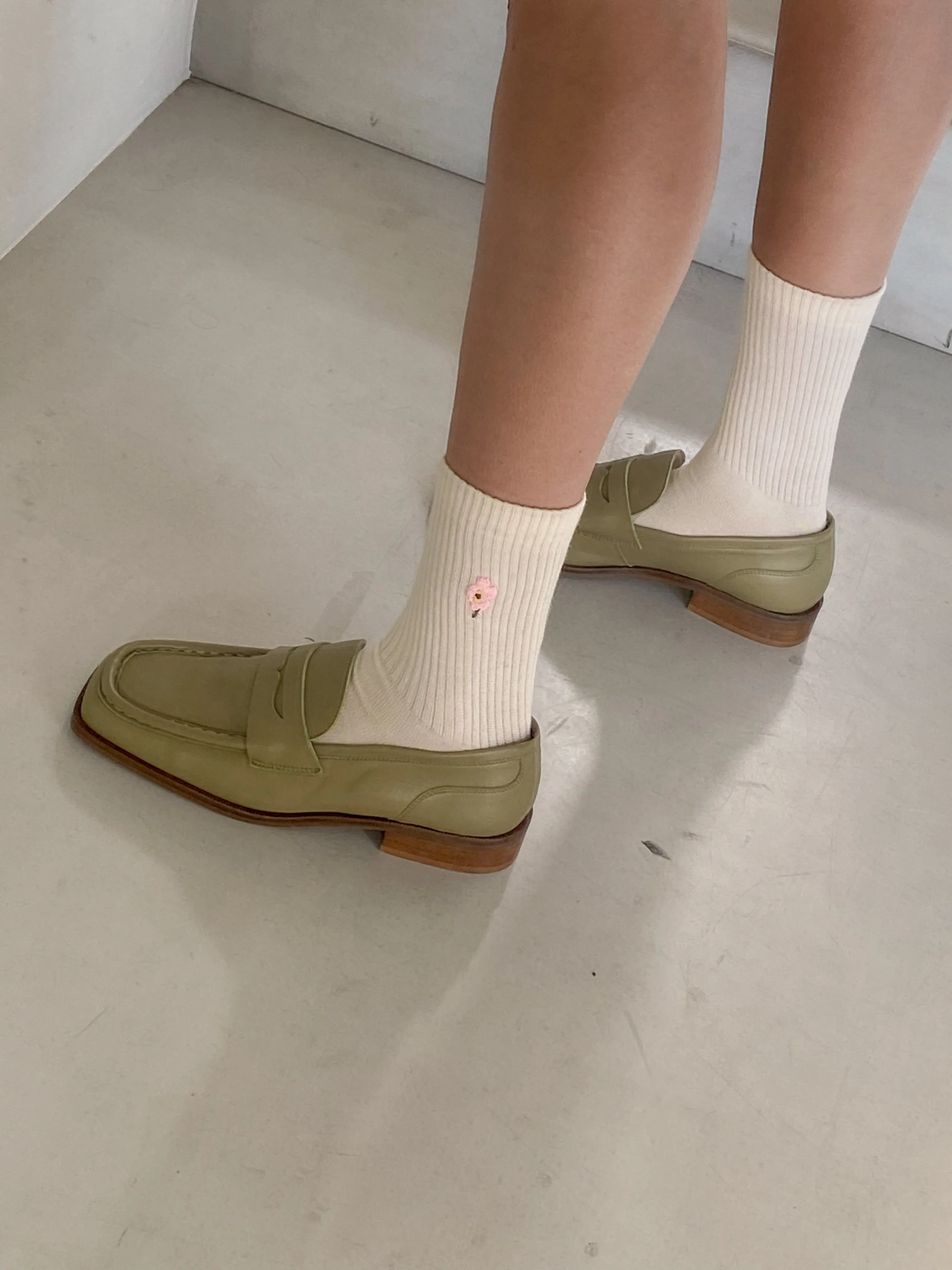 Frida Khaki Moccasins