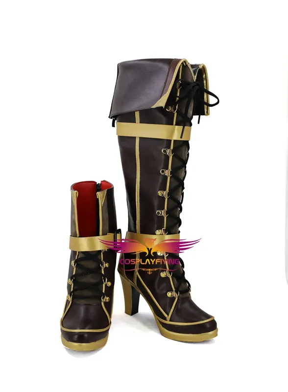 Game Azur Lane Jean Bart Cosplay Shoes Boots Custom Made for Adult Men and Women Halloween Carnival