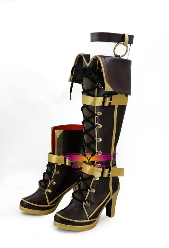 Game Azur Lane Jean Bart Cosplay Shoes Boots Custom Made for Adult Men and Women Halloween Carnival