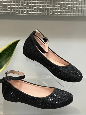 Girls Flats/Black-Larissa-87K