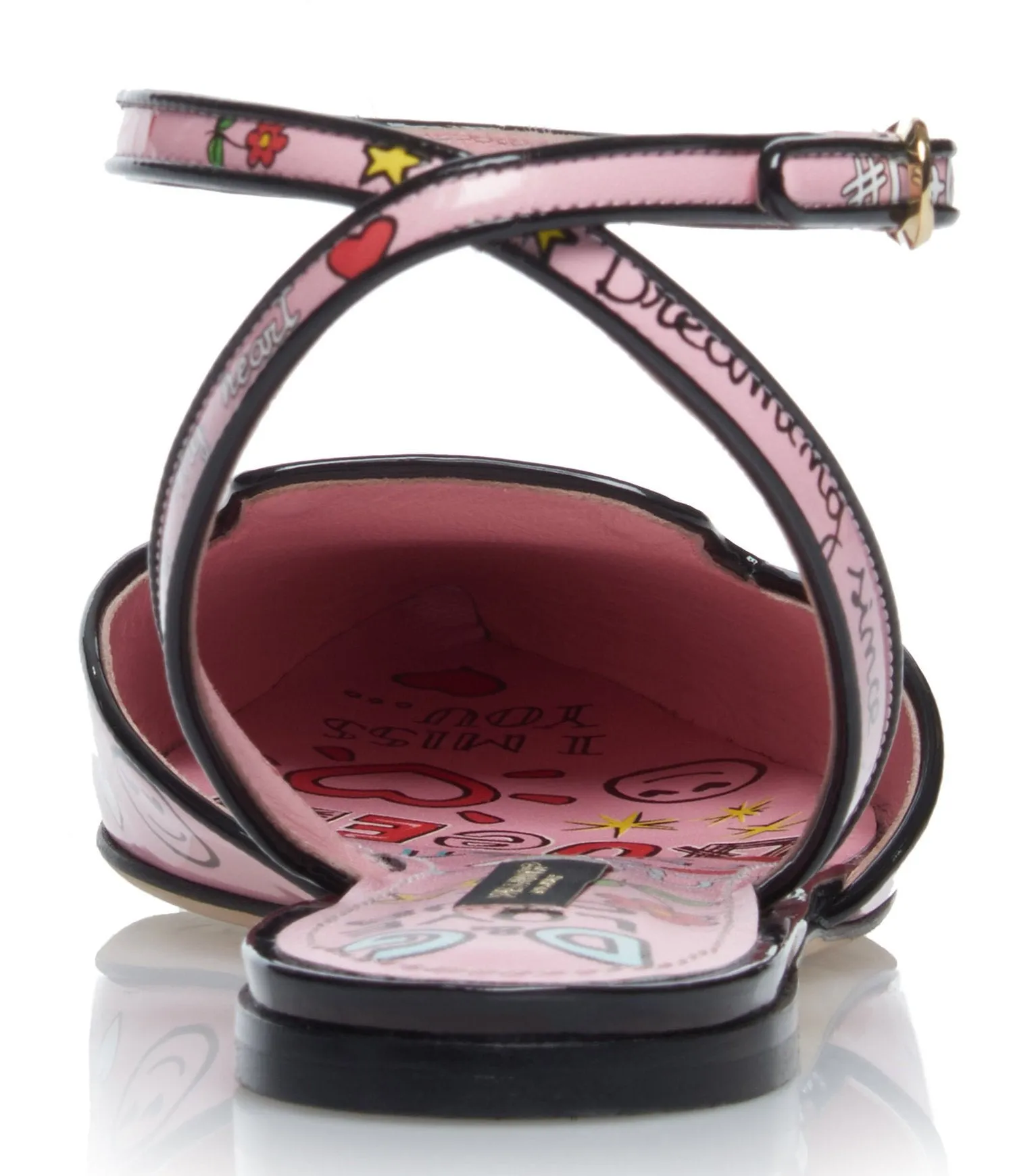 Graffiti Ankle Strap Shoes