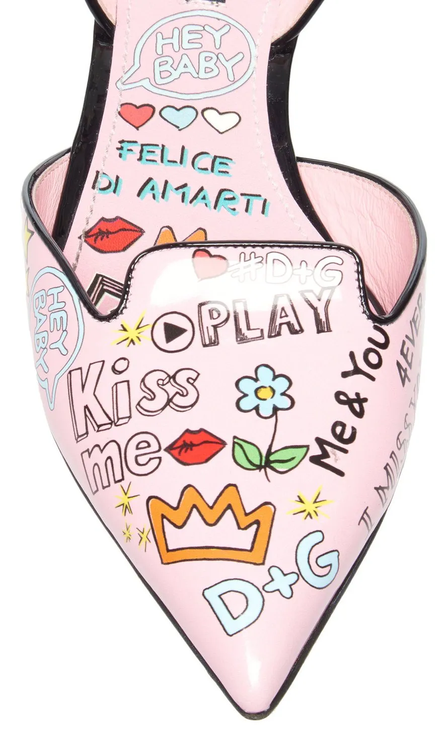Graffiti Ankle Strap Shoes