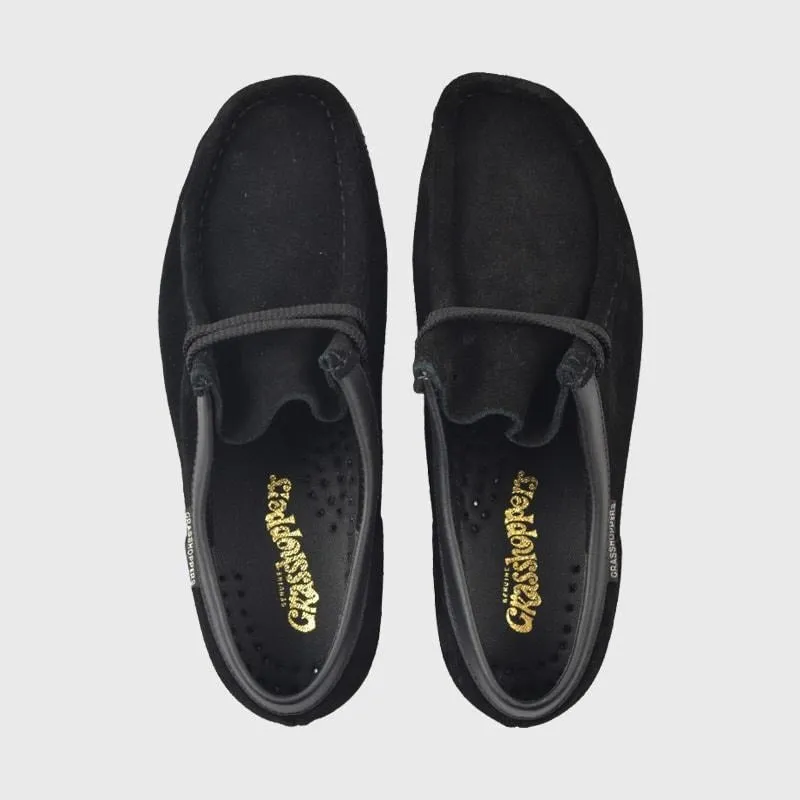 Grasshopper Youth 5121BLK Suede Softee Shoe Black _ 102169 _ Black
