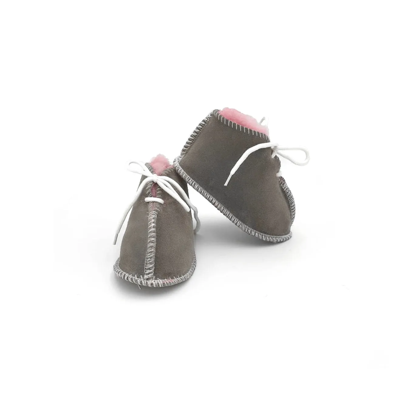 Grey & Pink Booties