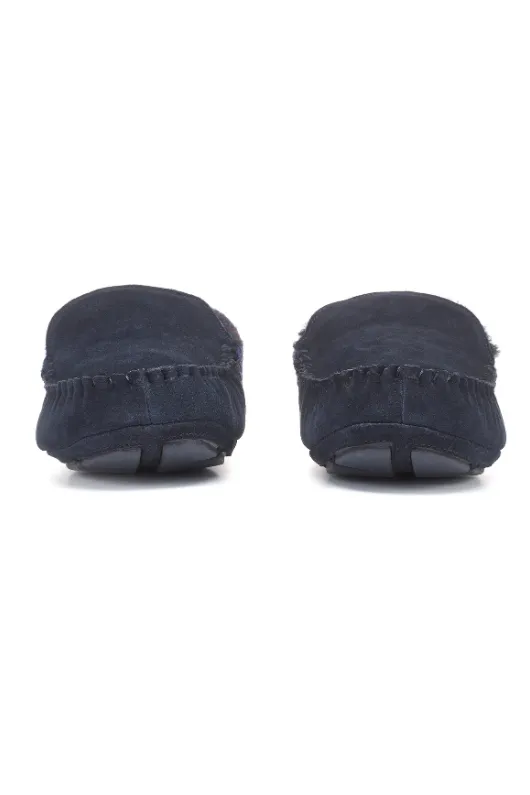 Hanks Harris Tweed Suede Moccasins