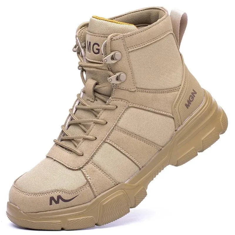 Herren Arbeitssicherheitsstiefel Outdoor Militärstiefel Anti-Smash