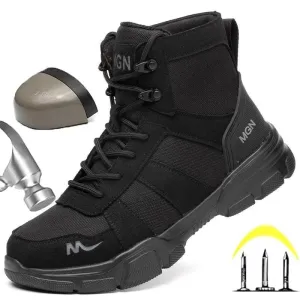 Herren Arbeitssicherheitsstiefel Outdoor Militärstiefel Anti-Smash