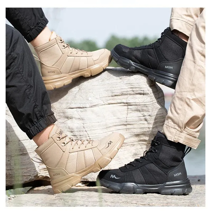 Herren Arbeitssicherheitsstiefel Outdoor Militärstiefel Anti-Smash