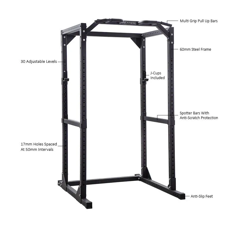 Hit Fitness F200 Pro Power Rack with Cable Pulley System