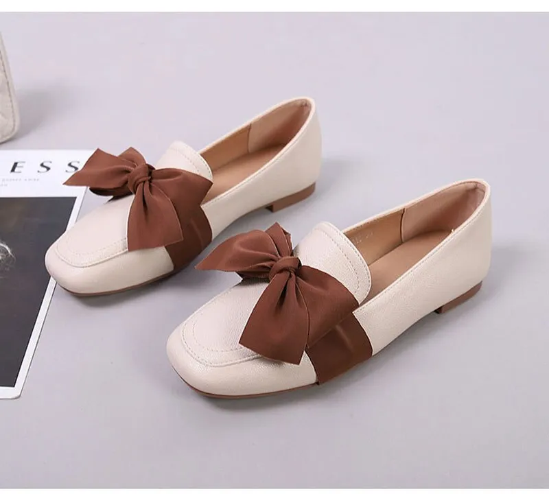 Hnzxzm Fashion Flats for Women Casual Shoes Slip-on Ladies Boat Shoes Elegant Women Flats Soft Comfortable Plus Size 42 A4846