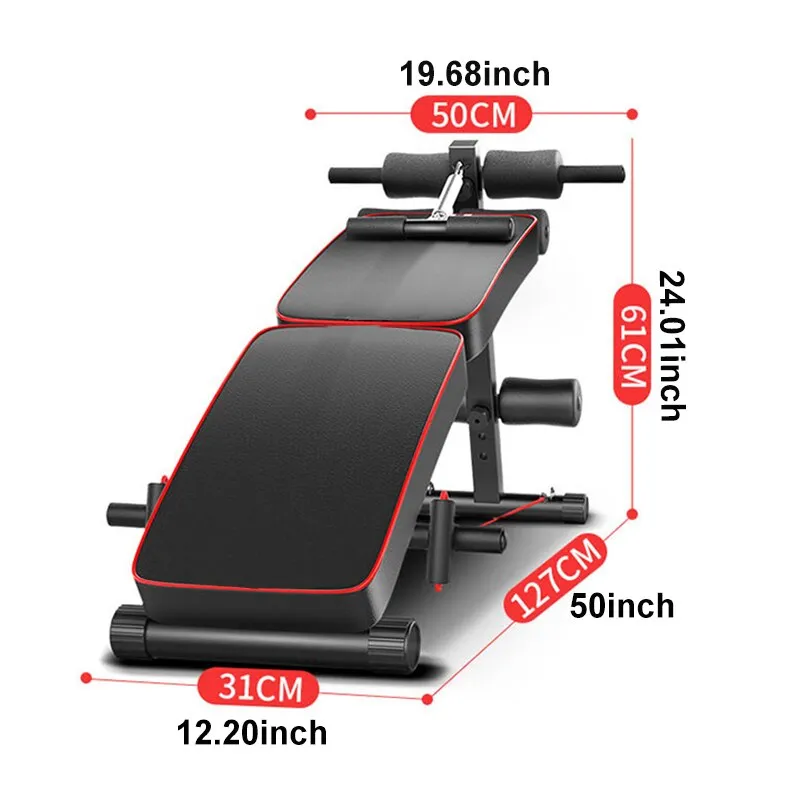 Household Adjustable Foldable Weight Benches Press Chair Bench Gym For Abdominal Support Dumbbells for Workout Fitness